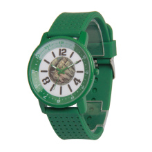 Reloj de pulsera colorido con caja de aleación, reloj con correa de silicona Geneva